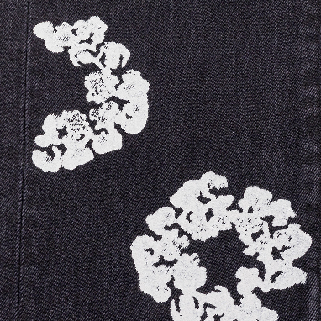 Black Cotton Wreath Jeans