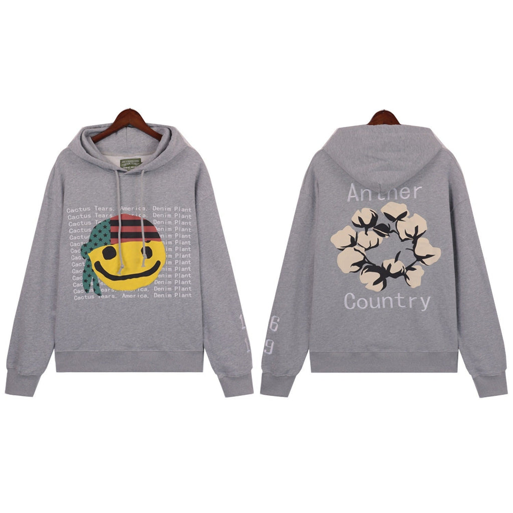 Denim Tears Hoodie Letter Print Fleece Hoodie Sweater