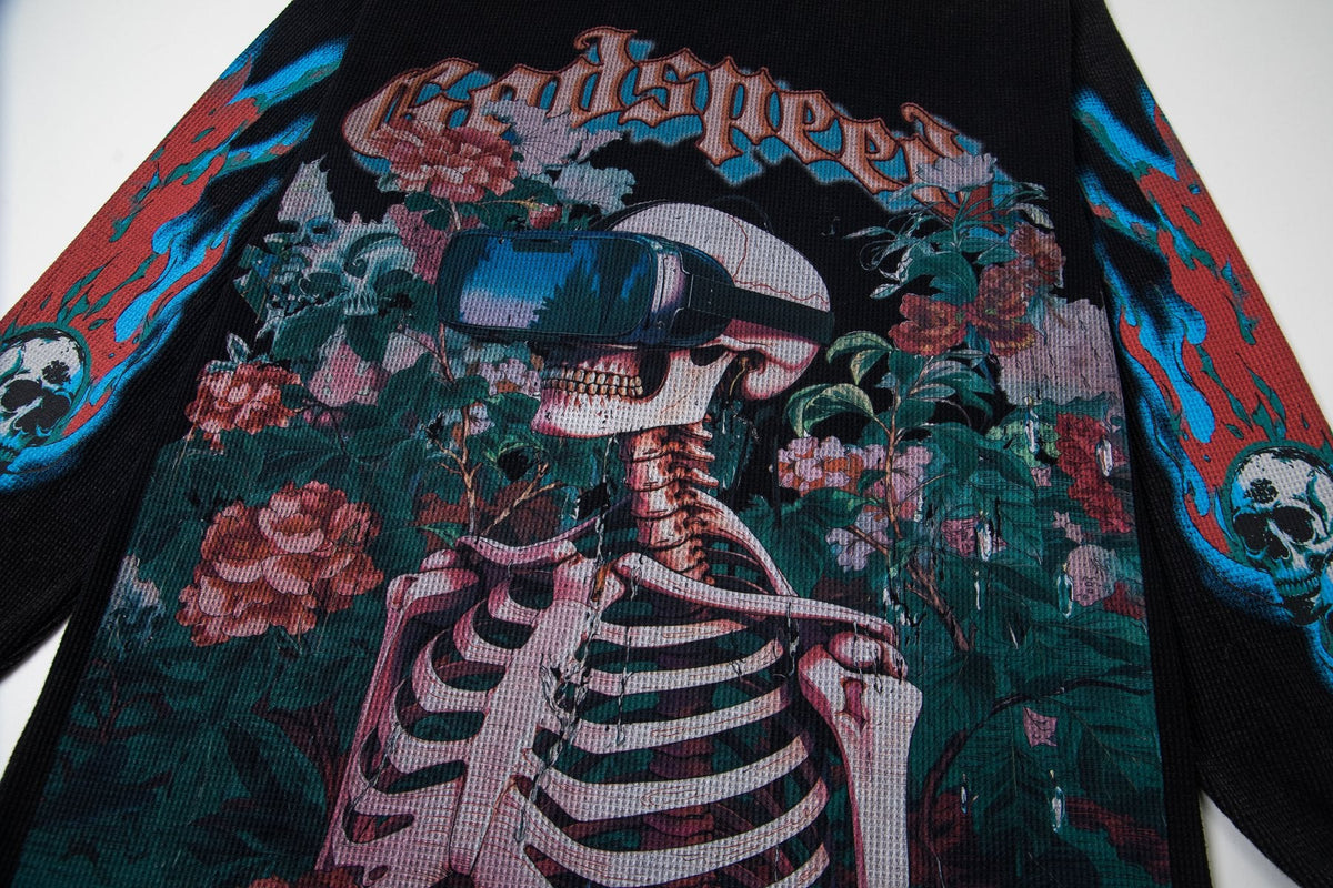 Godspeed Skeleton Floral Long-Sleeve T-Shirt