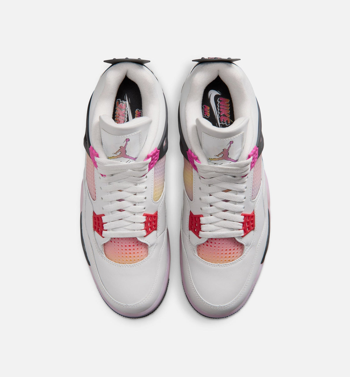 Air Jordan 4 Retro Comic Men's Lifestyle Shoes - Off White/Fire Pink/Anthracite